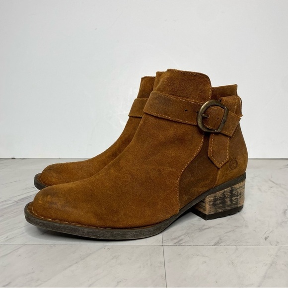 New! Born Morocco Brown Distressed Suede Bootie 6 1/2 - Picture 14 of 14
